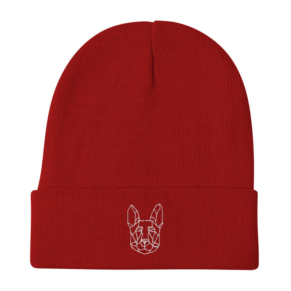 Slim Embroidered Beanie