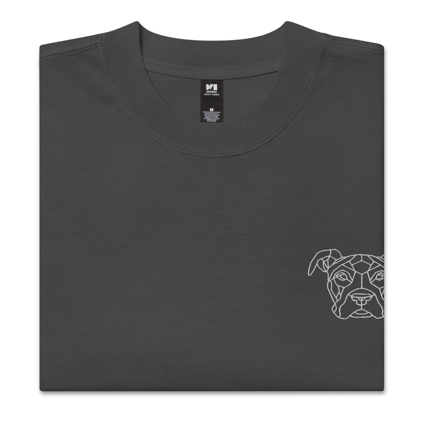 Zeus embroidered Oversized faded t-shirt