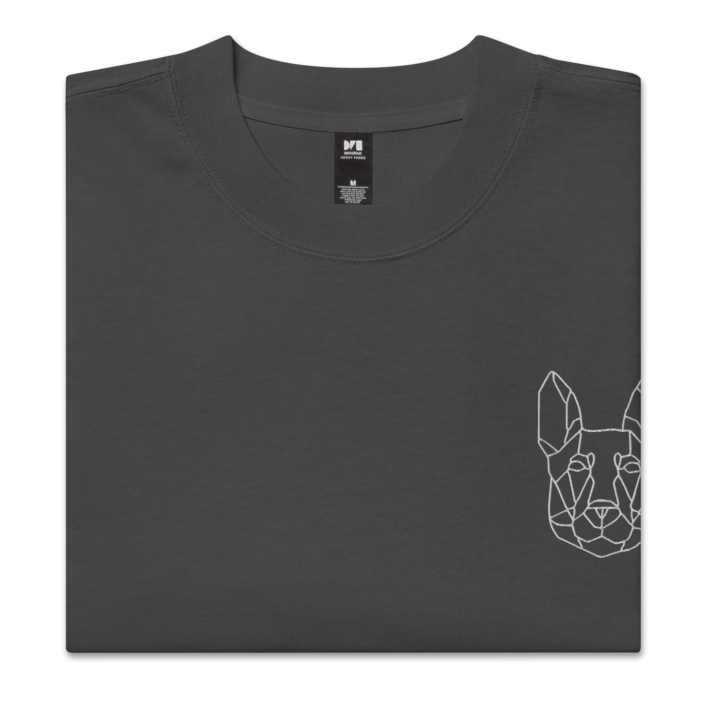 Slim embroidered Oversized faded t-shirt