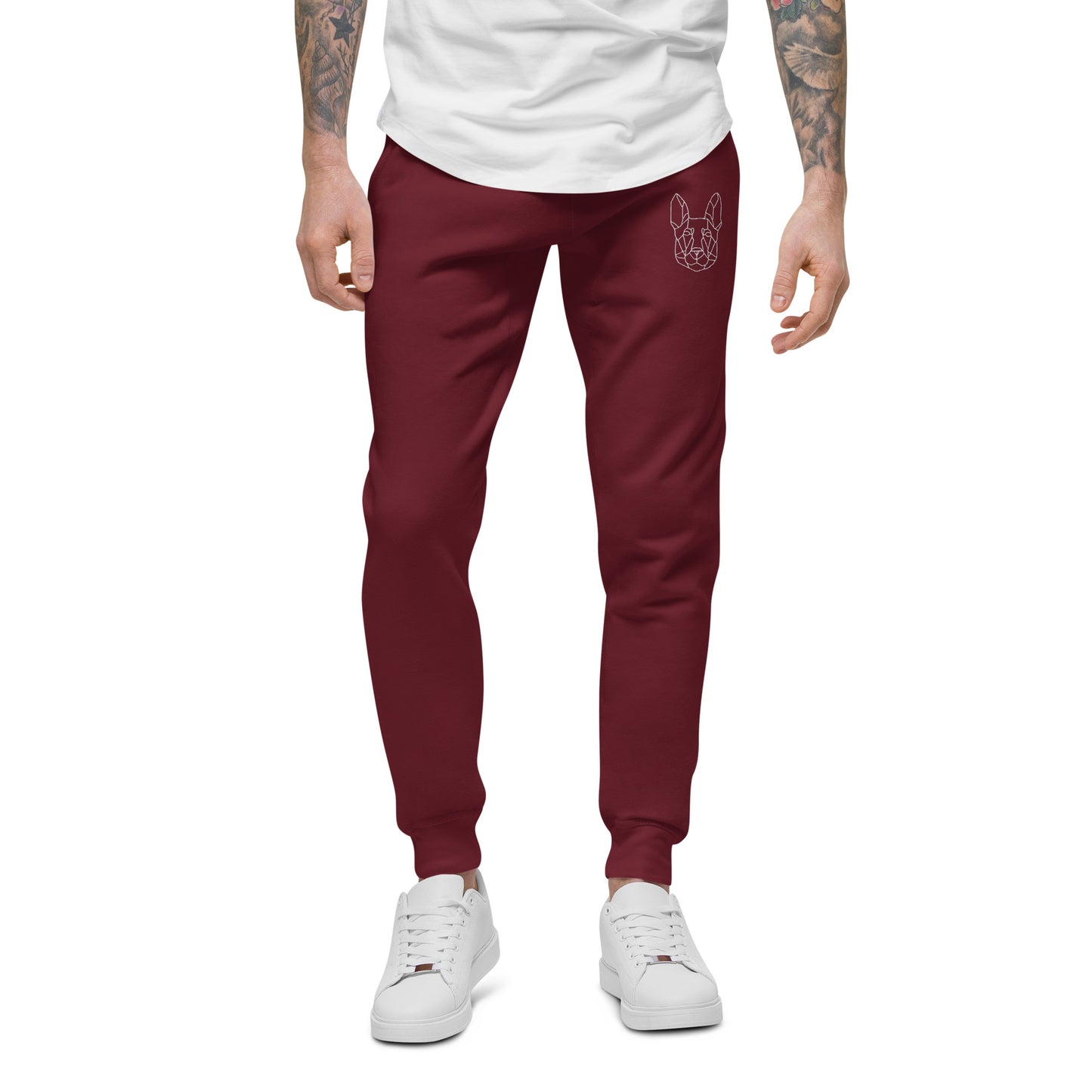 Slim embroidered Unisex fleece sweatpants