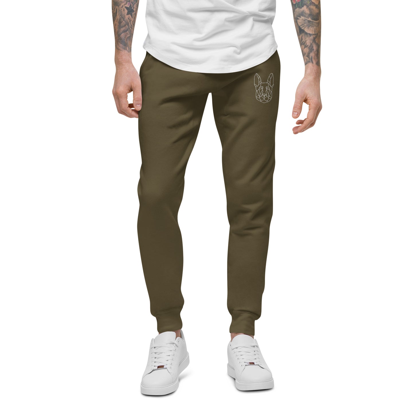 Slim embroidered Unisex fleece sweatpants