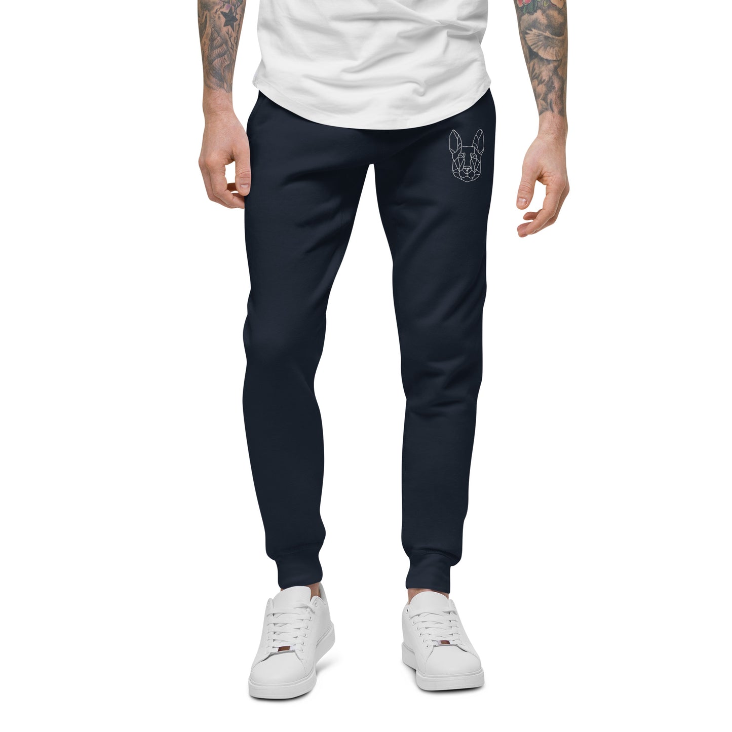 Slim embroidered Unisex fleece sweatpants