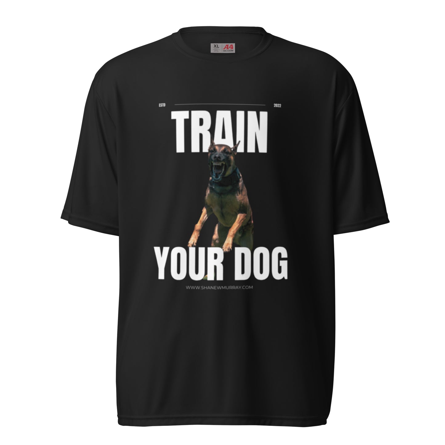 Unisex Slim "Train your dog" crew neck t-shirt