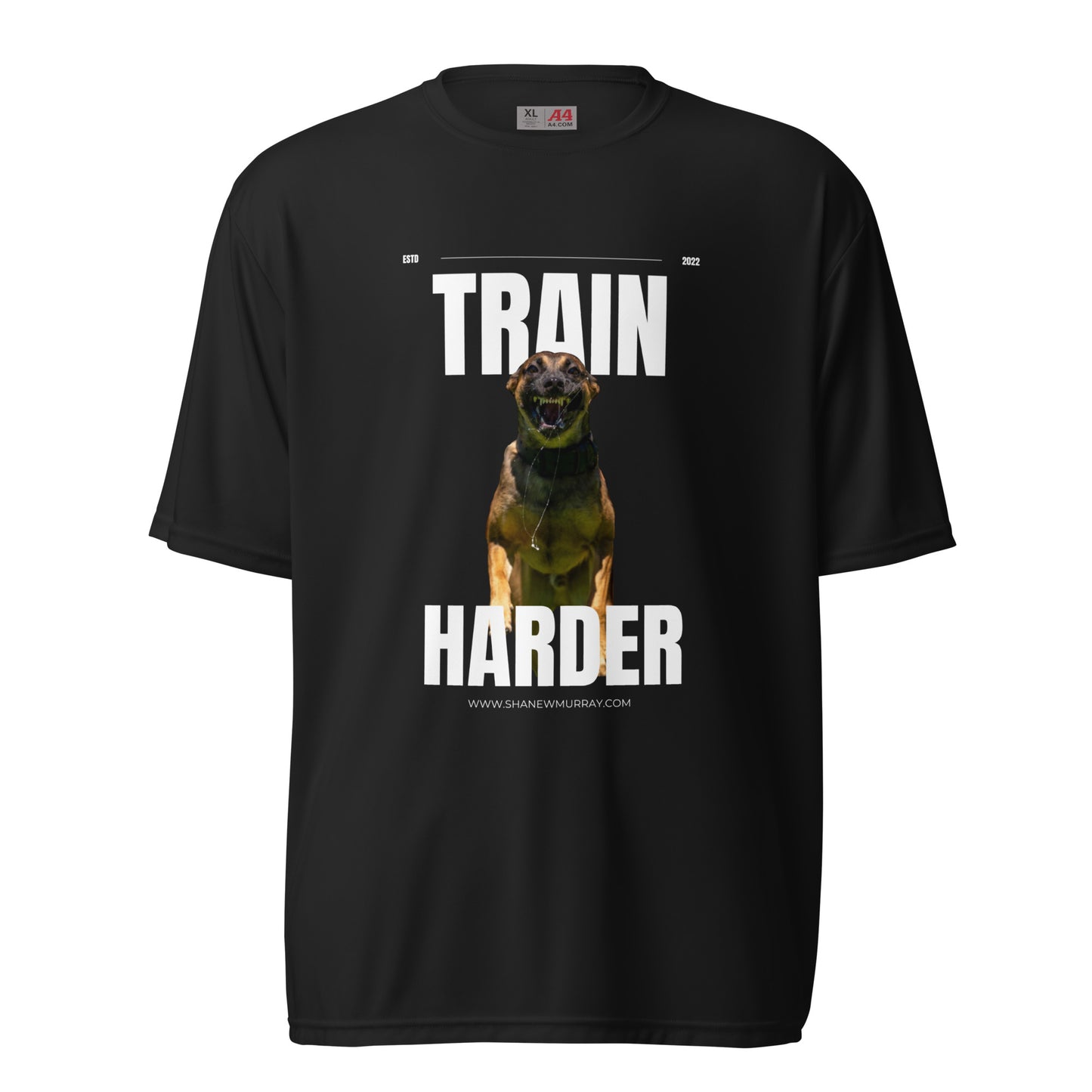 Unisex Slim "Train harder" crew neck t-shirt