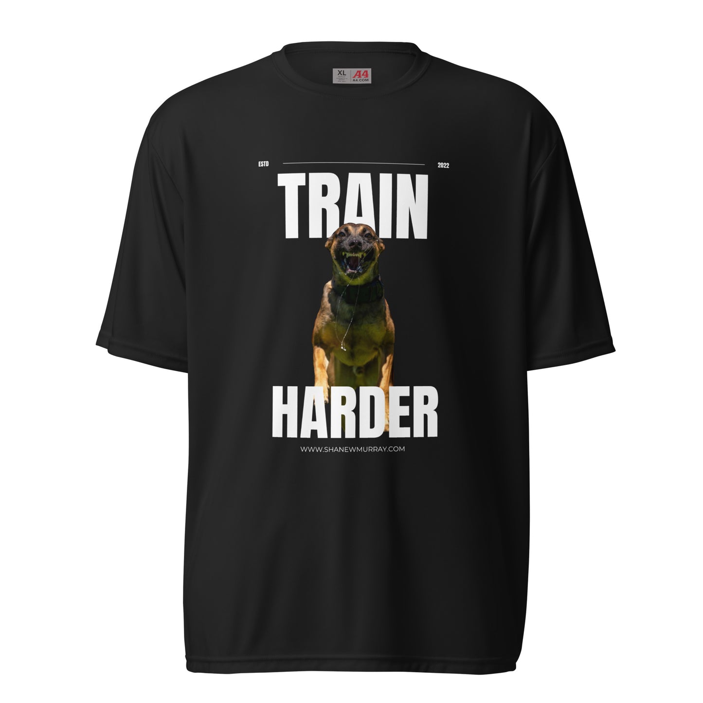 Train harder Unisex performance crew neck t-shirt