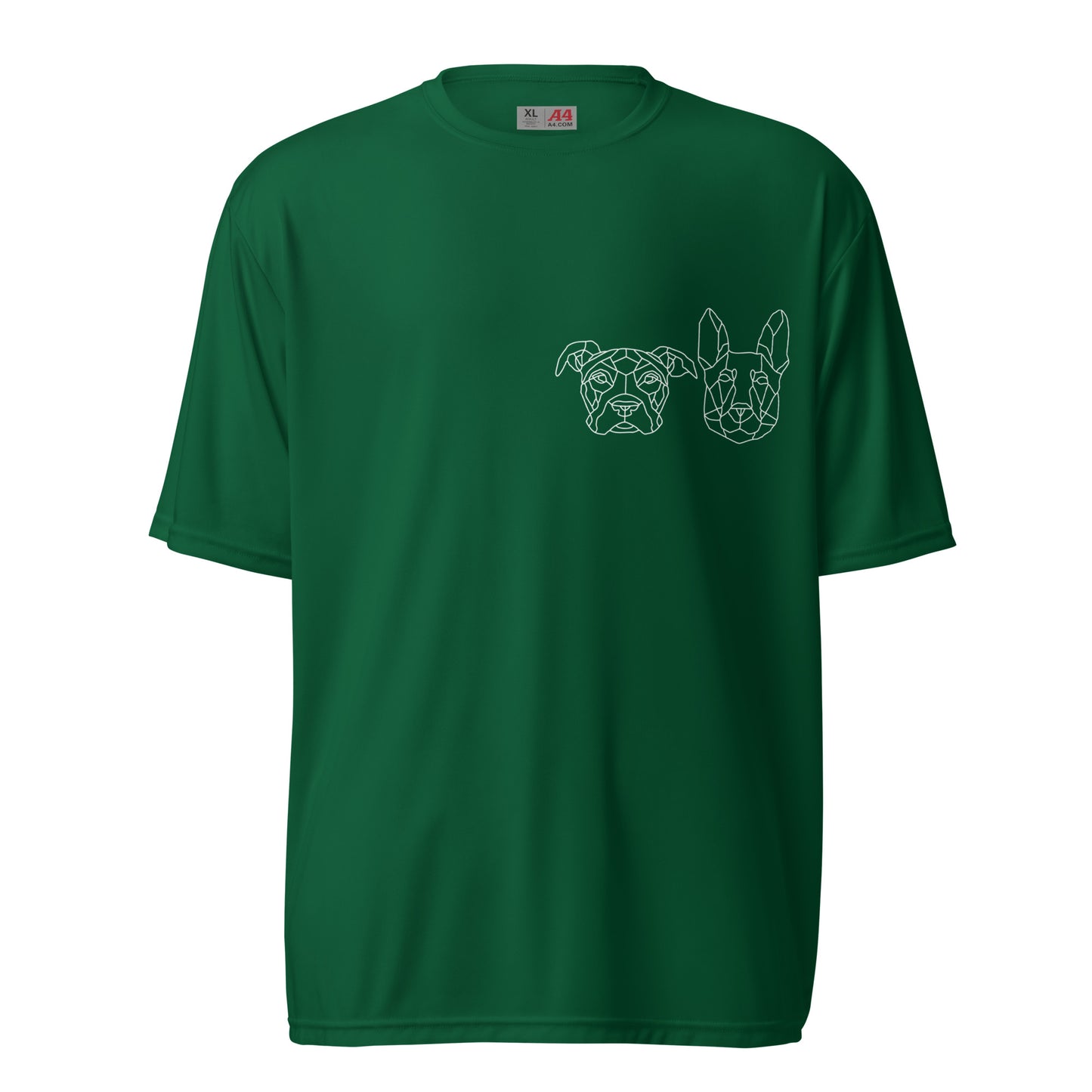 Zeus and Slim small graphic Unisex performance crew neck t-shirt