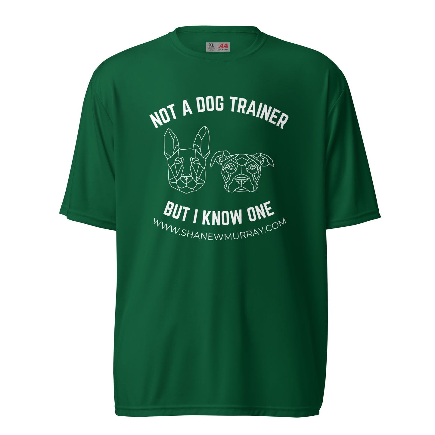 Not a dog trainer barcode Unisex performance crew neck t-shirt