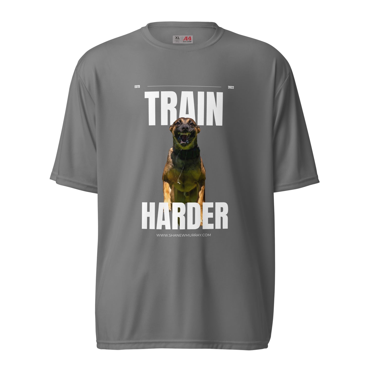 Unisex Slim "Train harder" crew neck t-shirt