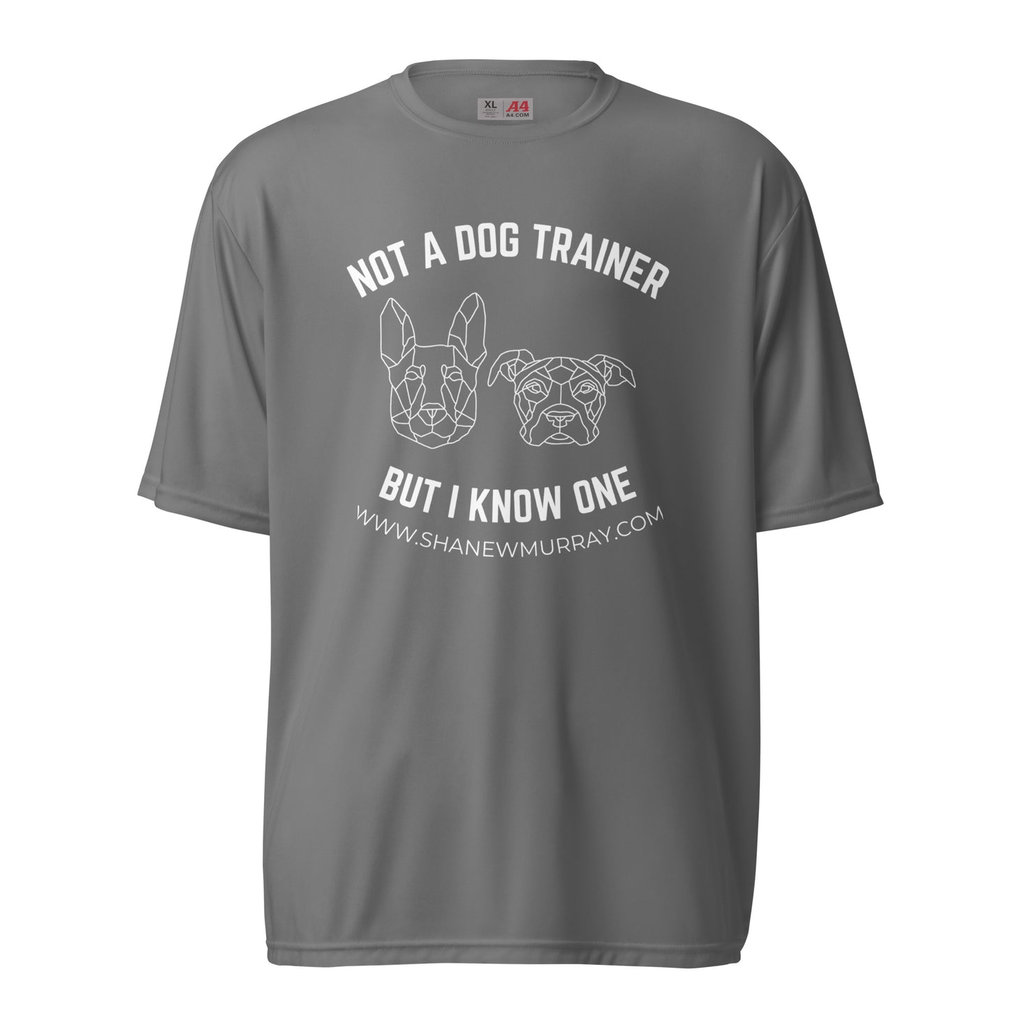 Not a dog trainer barcode Unisex performance crew neck t-shirt
