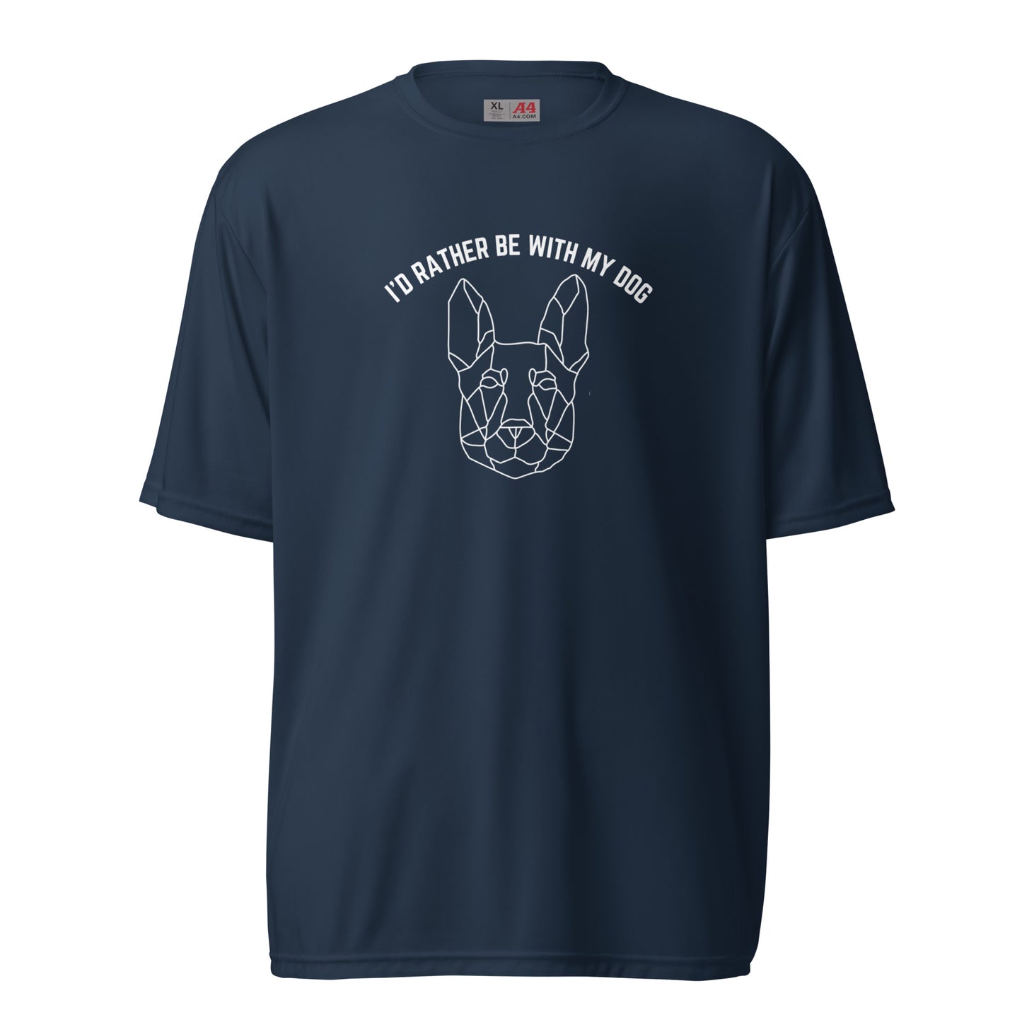 Unisex "Slim" I'd rather be with my dog, crew neck t-shirt
