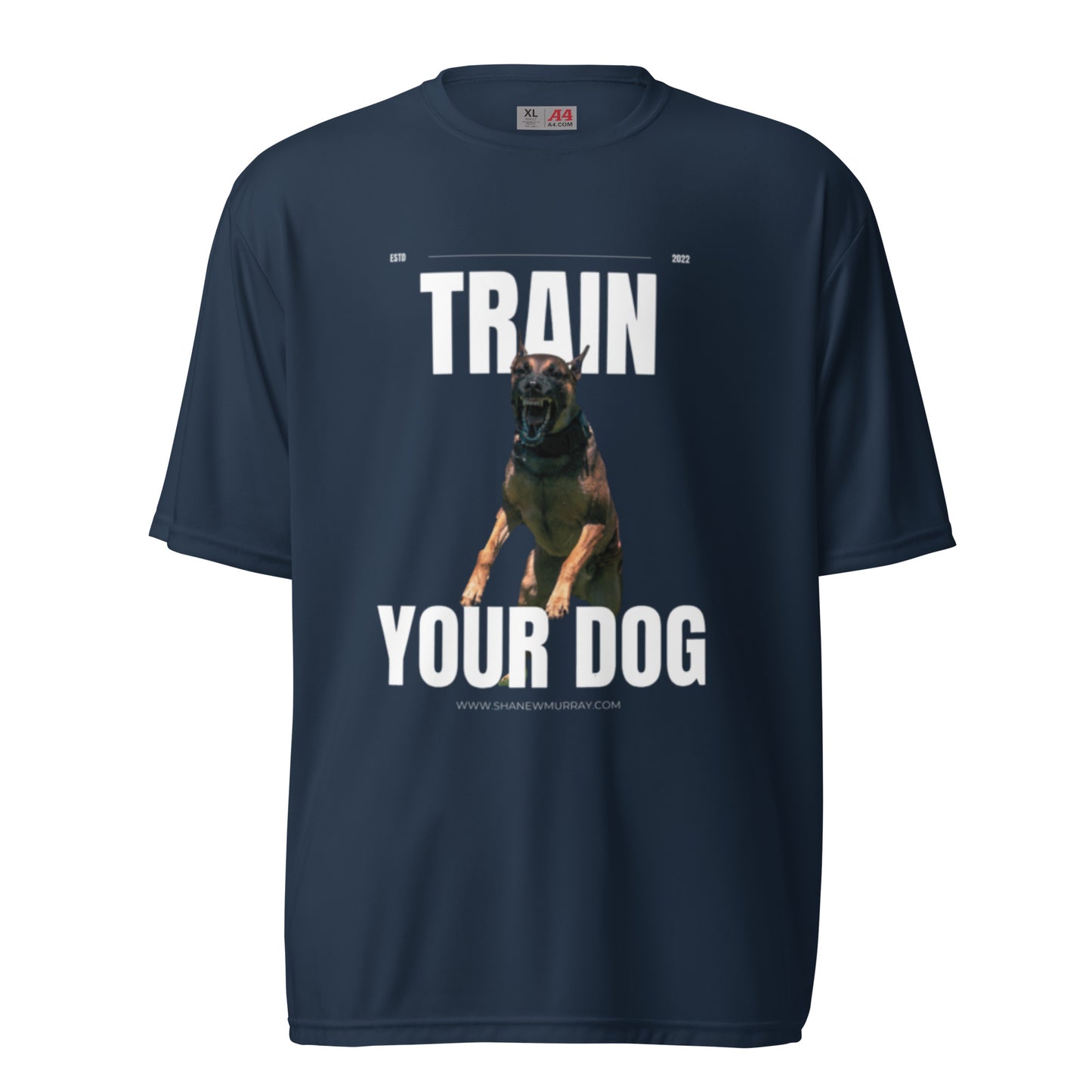 Unisex Slim "Train your dog" crew neck t-shirt