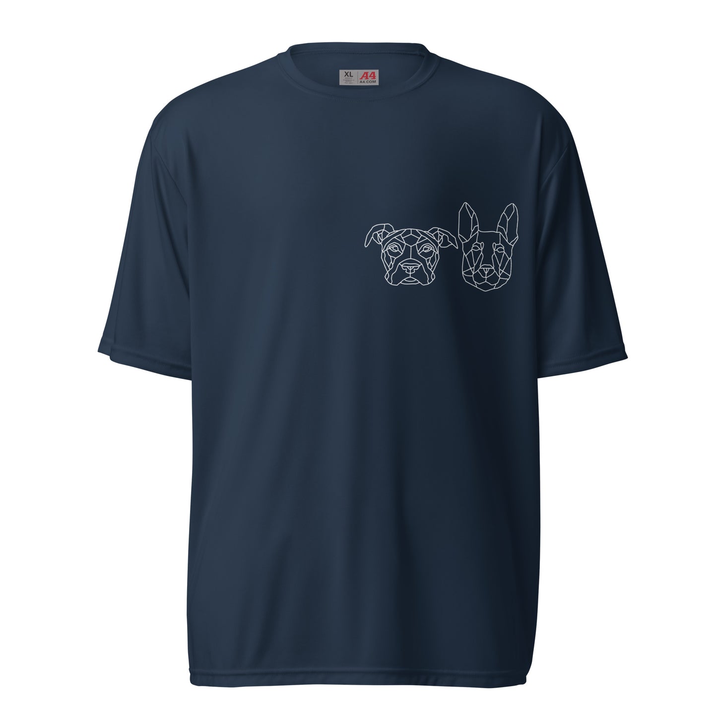 Zeus and Slim small graphic Unisex performance crew neck t-shirt