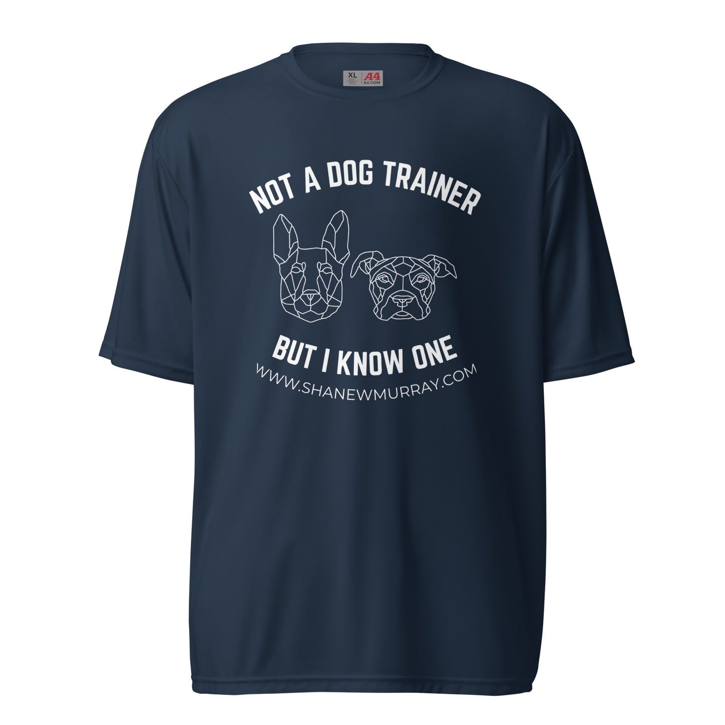 Not a dog trainer barcode Unisex performance crew neck t-shirt