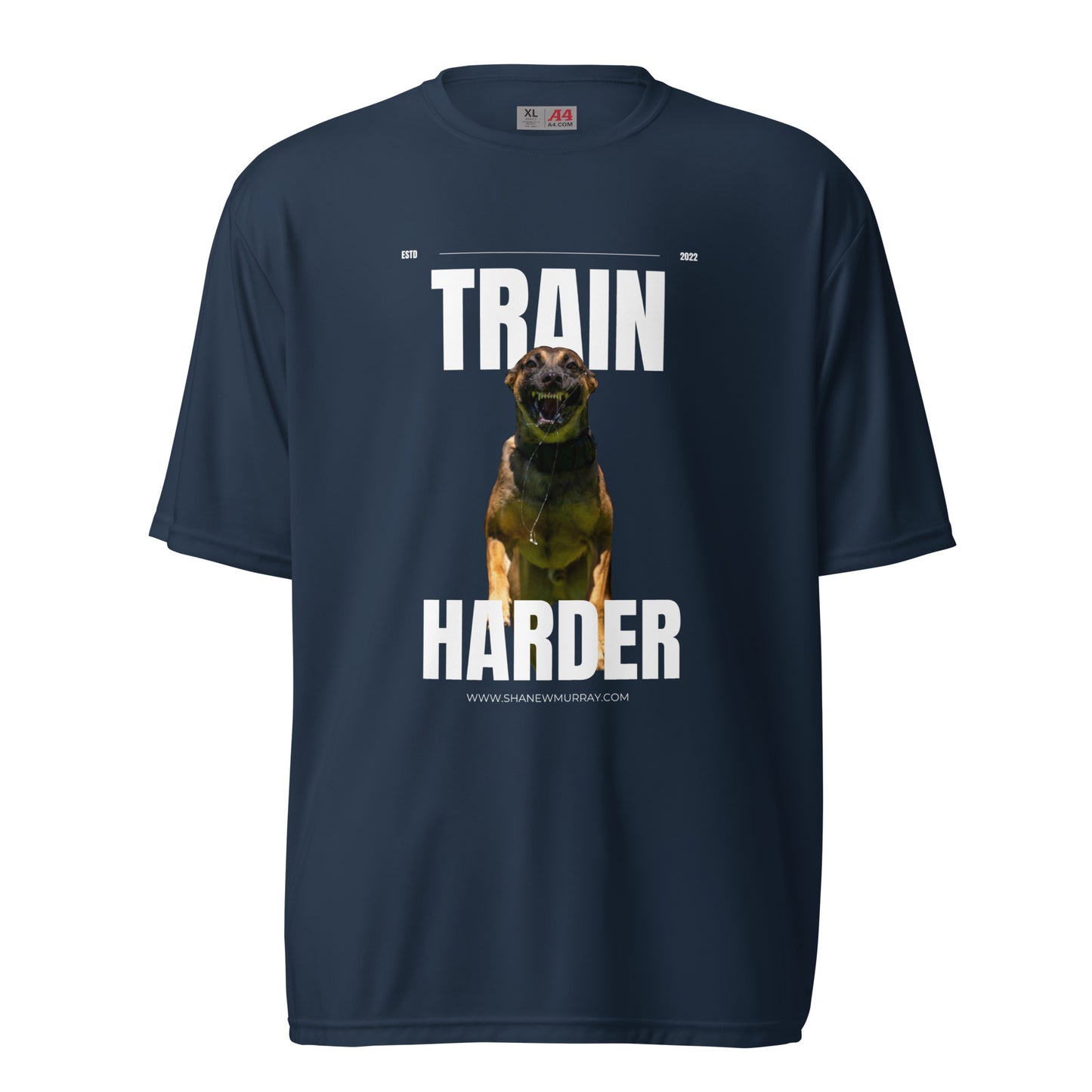Train harder Unisex performance crew neck t-shirt