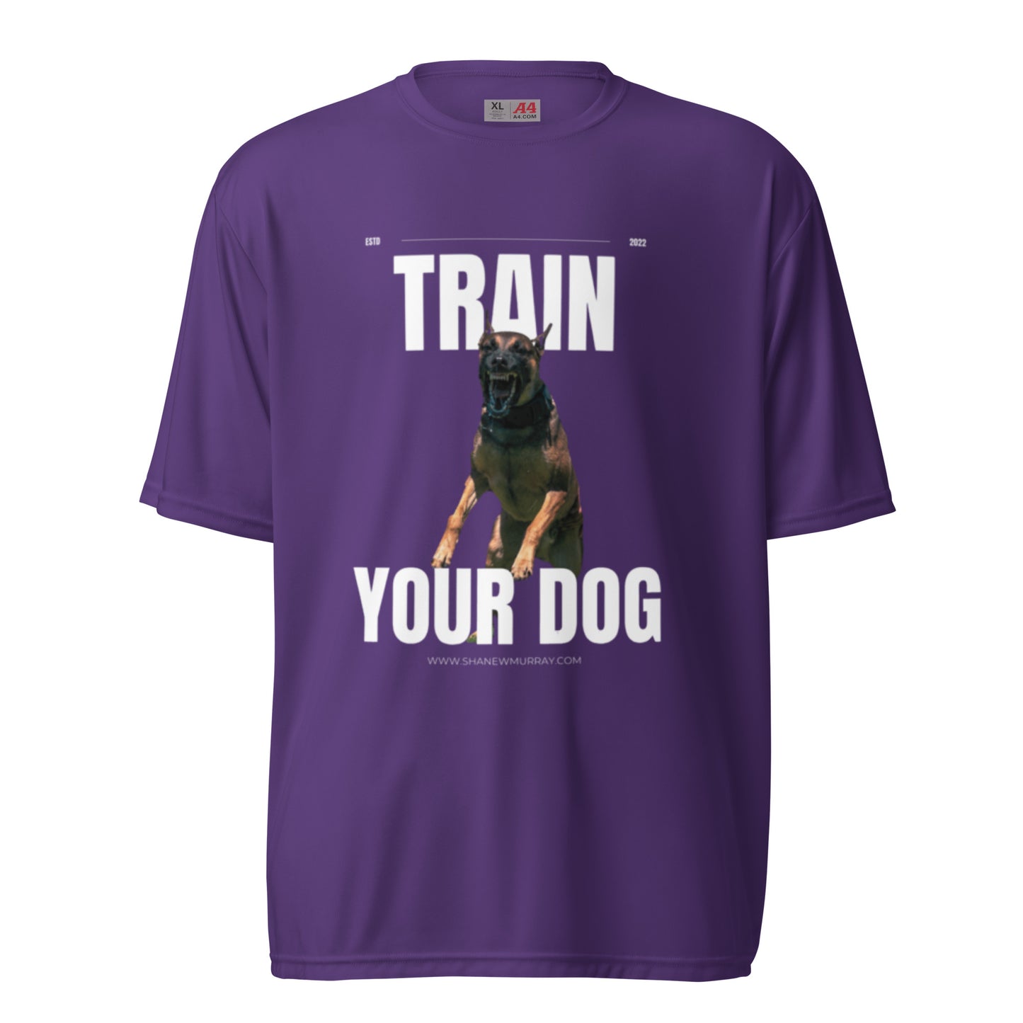 Unisex Slim "Train your dog" crew neck t-shirt