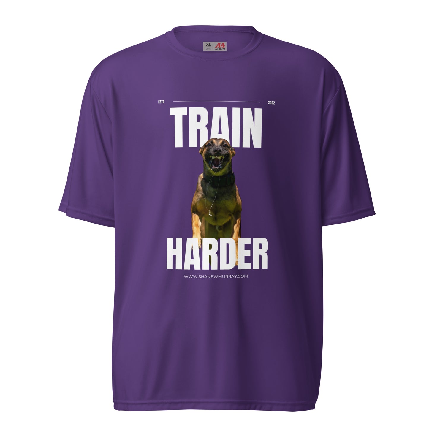 Unisex Slim "Train harder" crew neck t-shirt