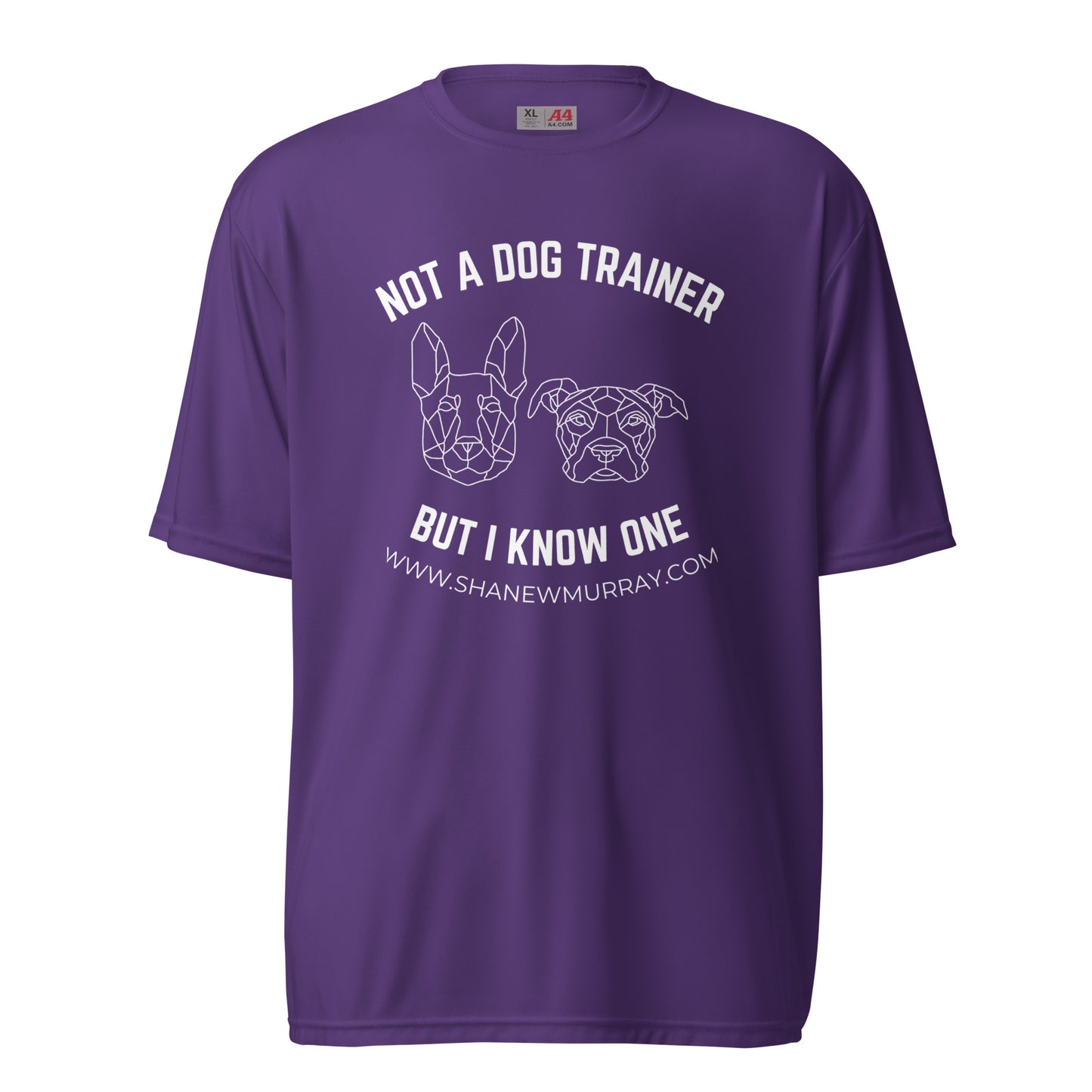Not a dog trainer barcode Unisex performance crew neck t-shirt