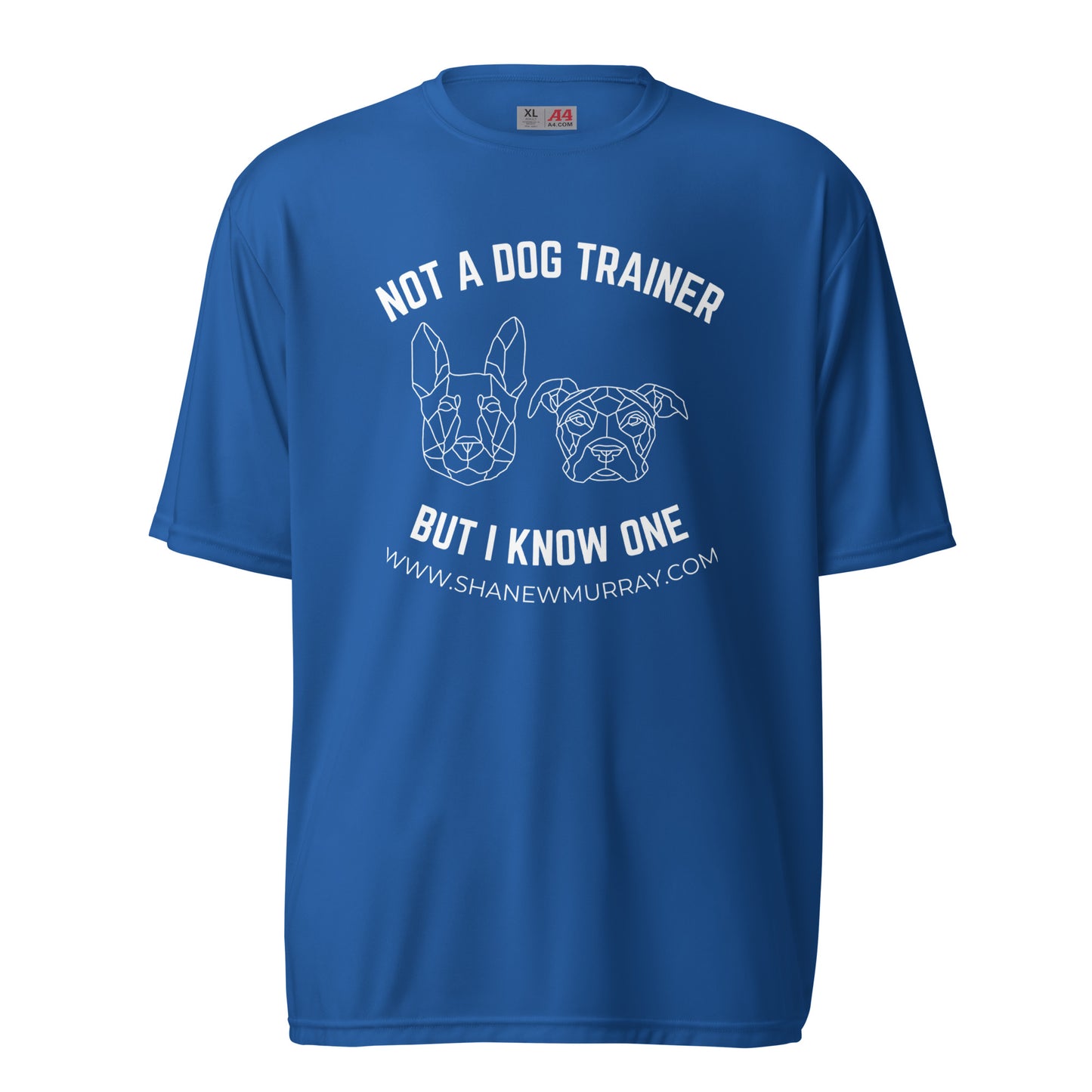 Not a dog trainer barcode Unisex performance crew neck t-shirt