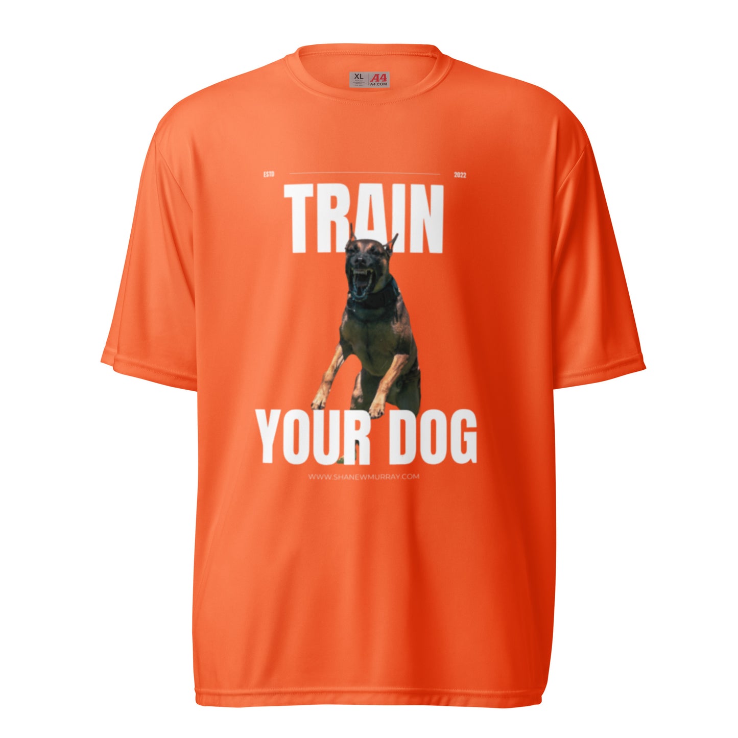 Unisex Slim "Train your dog" crew neck t-shirt