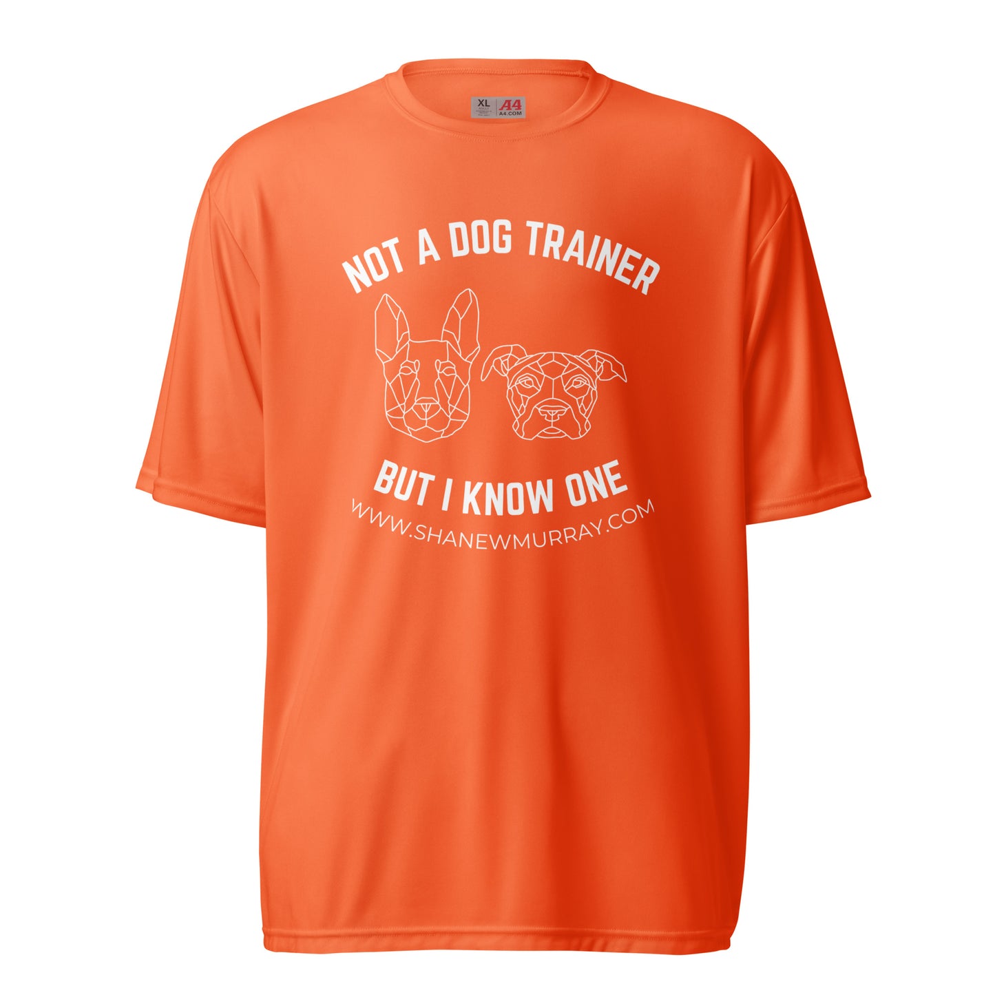 Not a dog trainer barcode Unisex performance crew neck t-shirt
