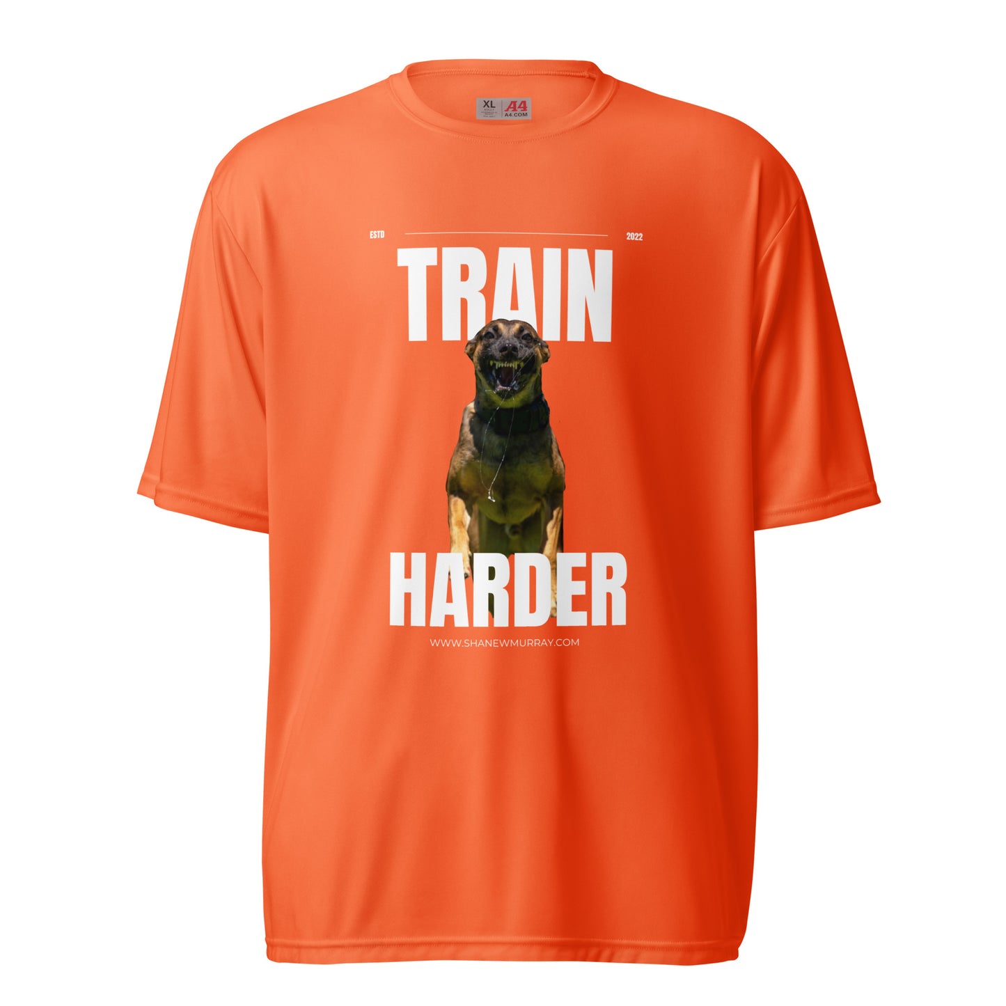 Train harder Unisex performance crew neck t-shirt