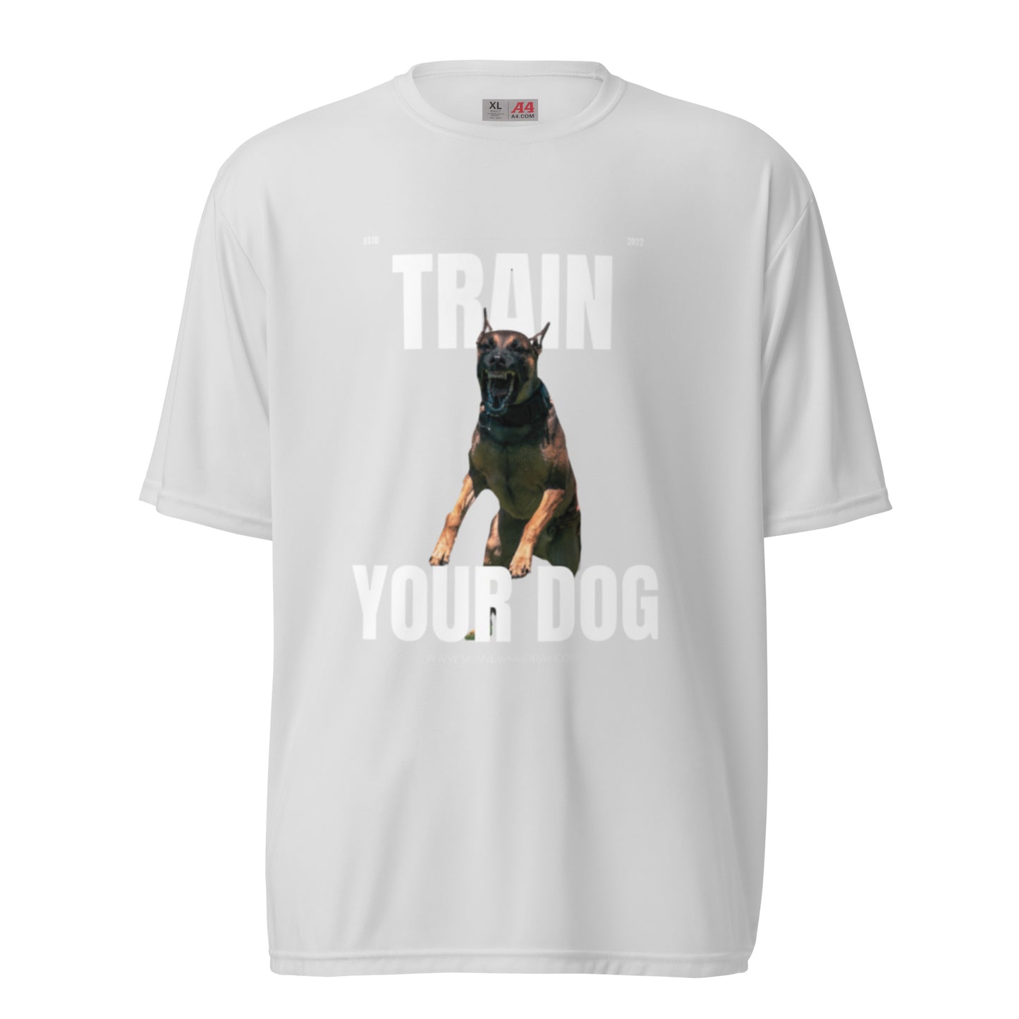 Unisex Slim "Train your dog" crew neck t-shirt
