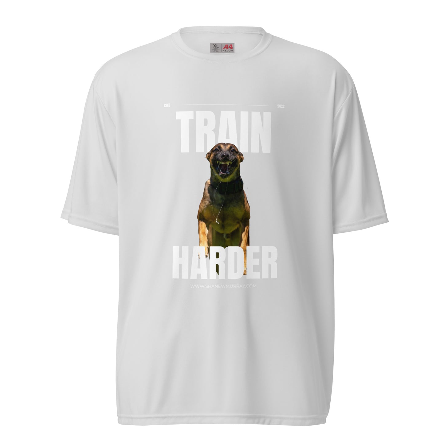 Unisex Slim "Train harder" crew neck t-shirt