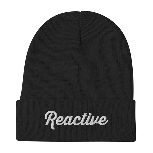 Reactive Embroidered Beanie