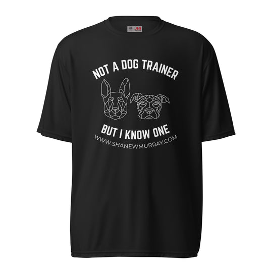 Not a dog trainer barcode Unisex performance crew neck t-shirt